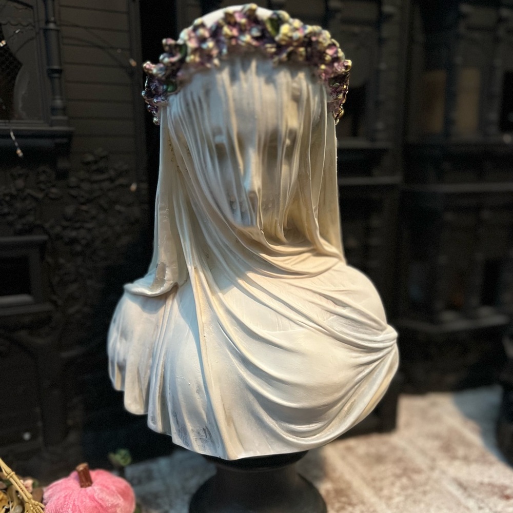 Veiled Maiden or Bride Ghost Statue